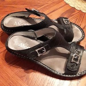 Alegria black wedge sandal